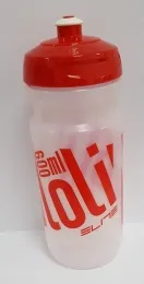 בקבוק שקוף/אדום  BOTTLE SUPER LOLI  600ML