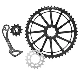 קיט גלגלי שיניים GC49-BLK-KIT GC 49T Cog and WolfCge Kit for Shimano 11