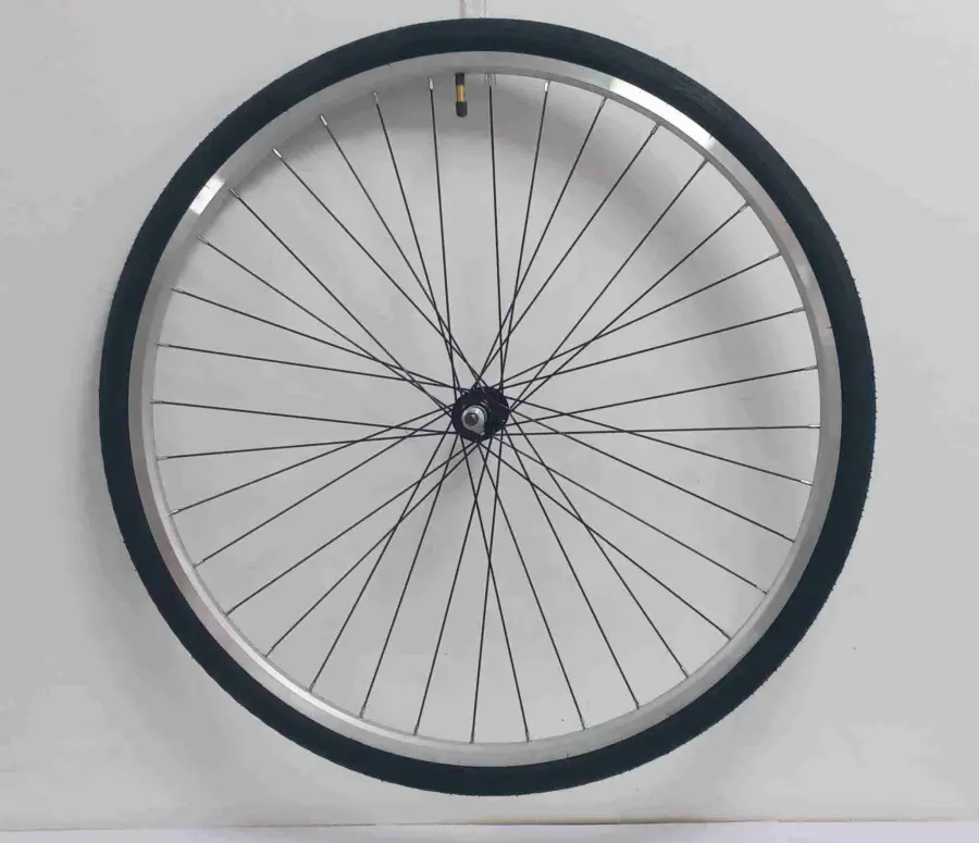 גלגל אחורי V 700C  ד.כפול לפריילוף S1 כסוף + צמיג ופנימית 700X35C