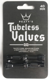 סט ונטיל טיובלס עם מכסה מפתח ונטיל PEATYS  TUBELESS VALVES-42MM