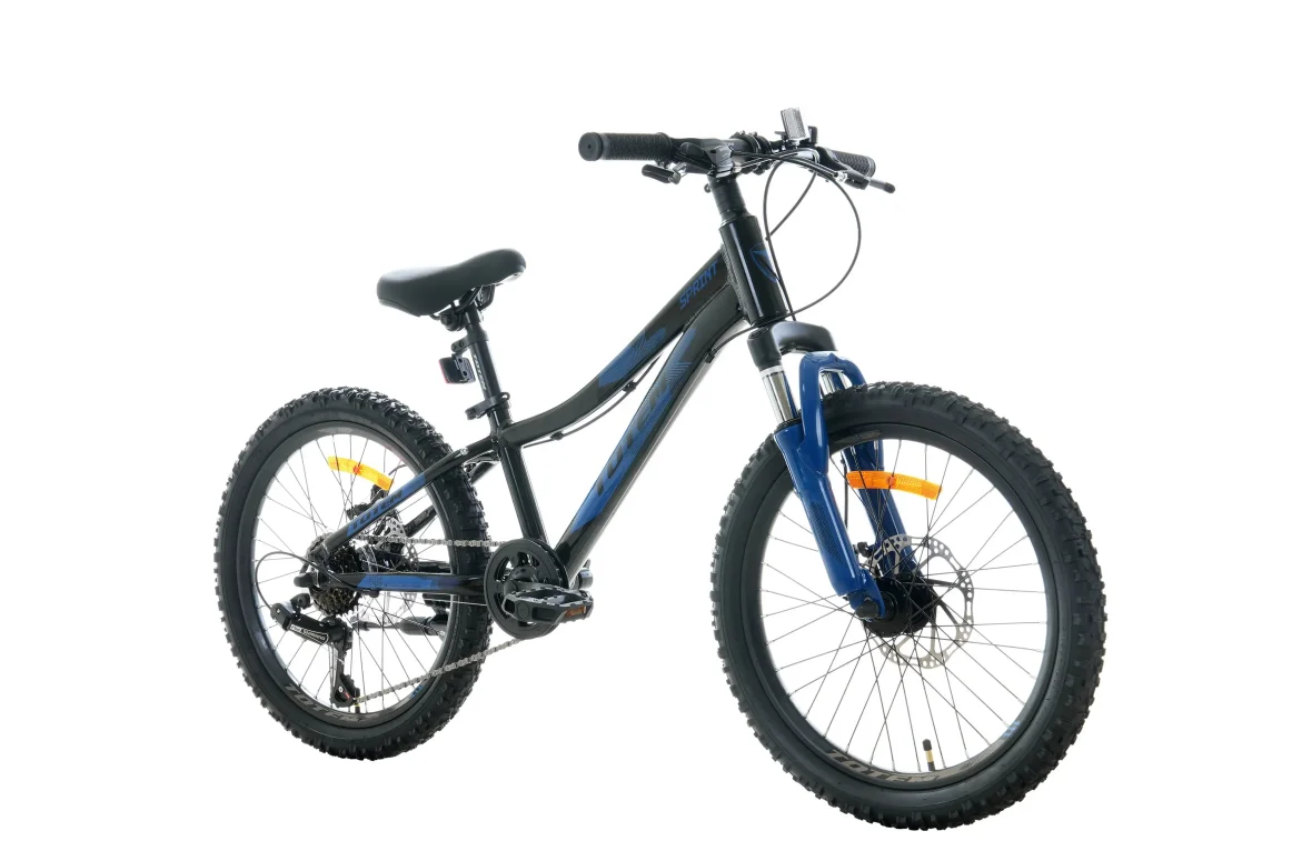 אופני הרים לילדים ונוער שחור/כחול SPRINT-20 7s