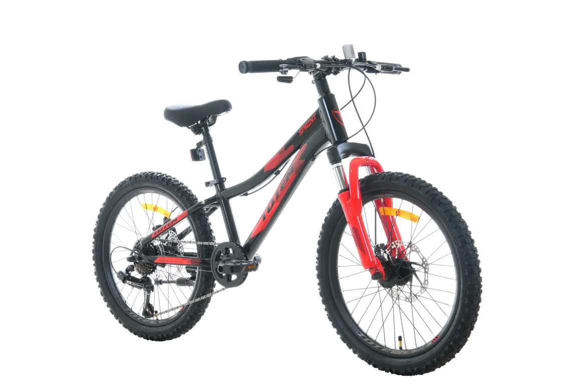 אופני הרים לילדים ונוער שחור/אדום SPRINT-20 7s