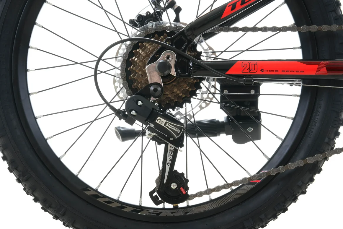 אופני הרים לילדים ונוער שחור/אדום SPRINT-20 7s