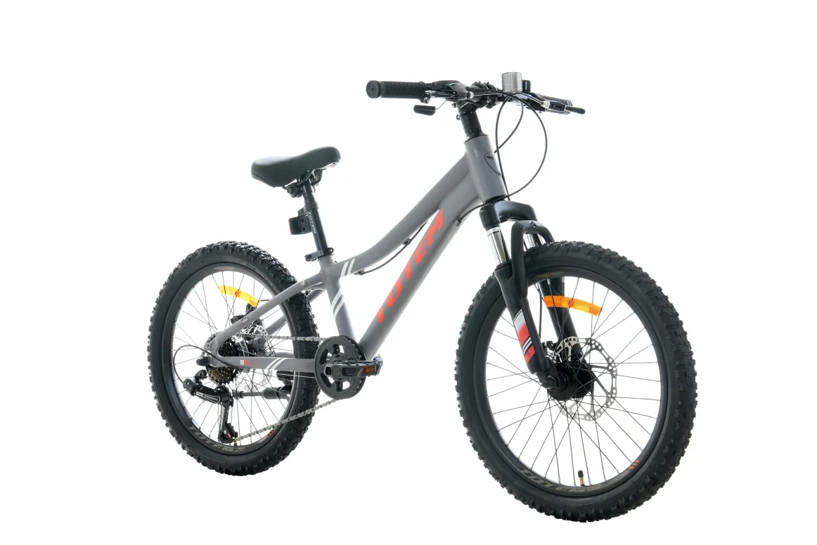 אופני הרים לילדים ונוער אפור/אדום  1100-20-7S