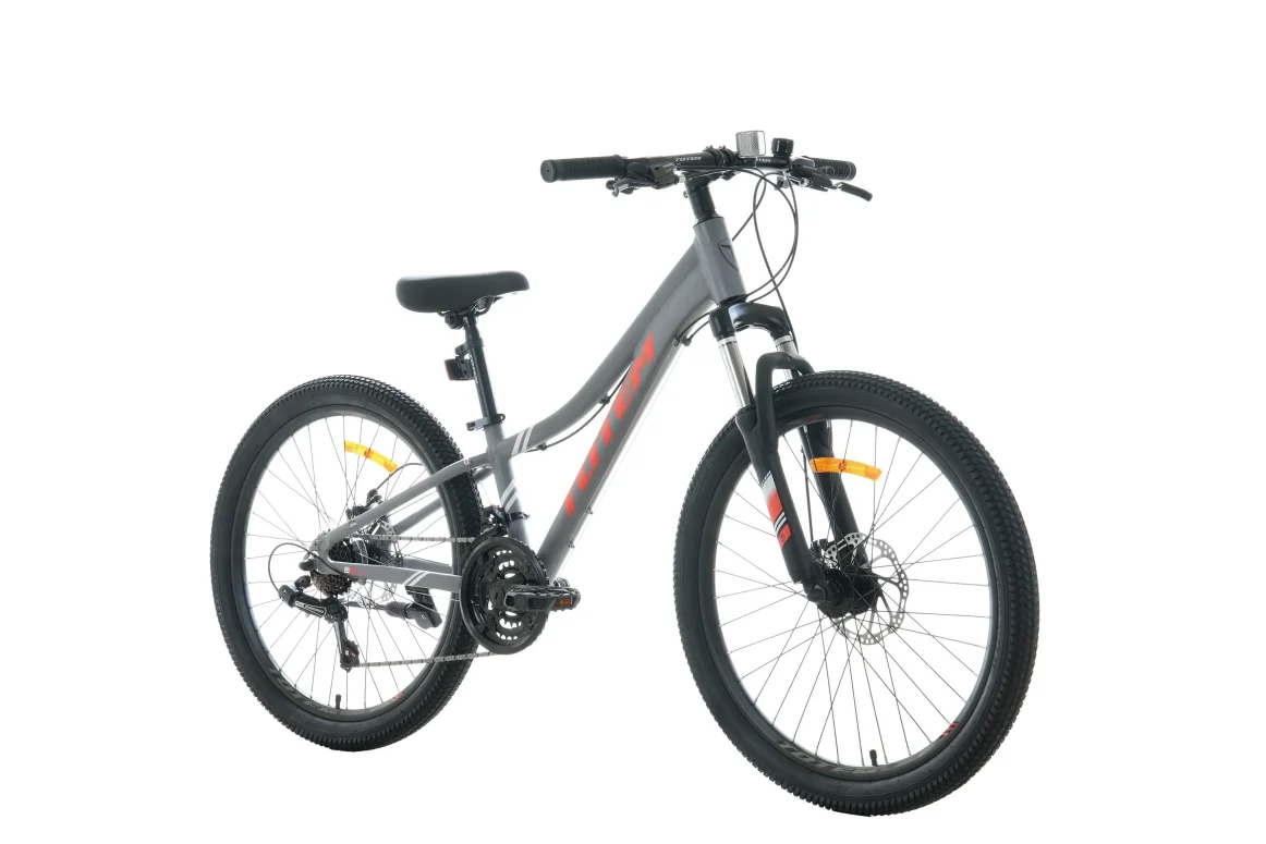 אופני הרים לילדים ונוער 24 אפור/כתום 1100-21S