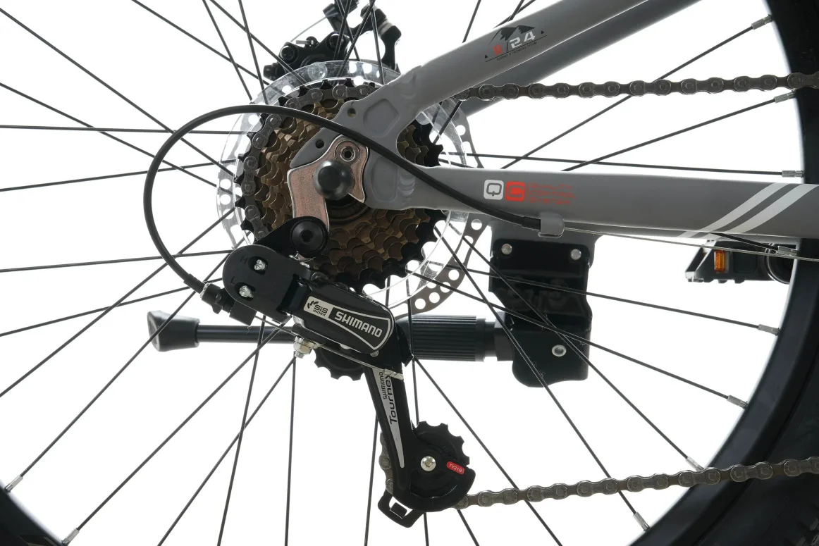 אופני הרים לילדים ונוער 24 אפור/כתום 1100-21S