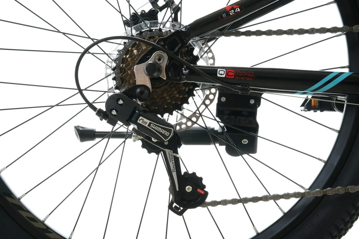 אופני הרים לילדים ונוער 24 שחור/לבן 1100-21S