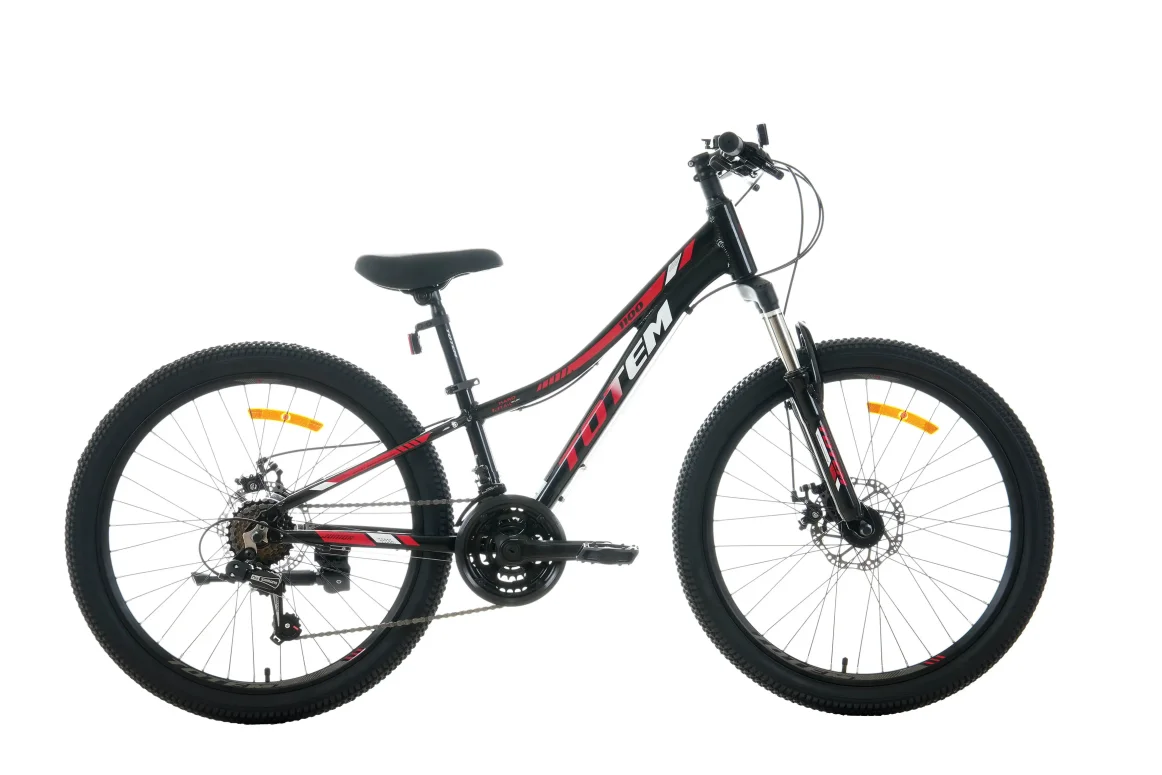 אופני הרים לילדים ונוער 24 שחור/אדום1100-21S