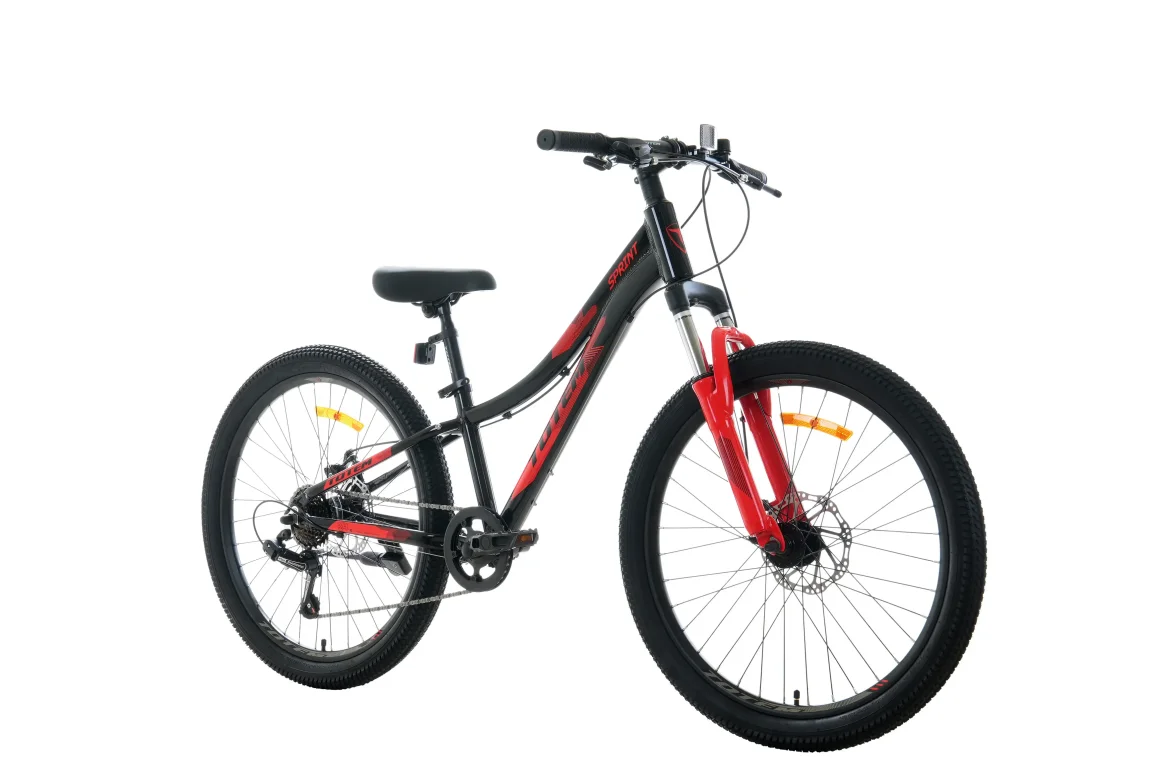 אופני הרים לילדים ונוער שחור/אדום SPRINT-24 7s