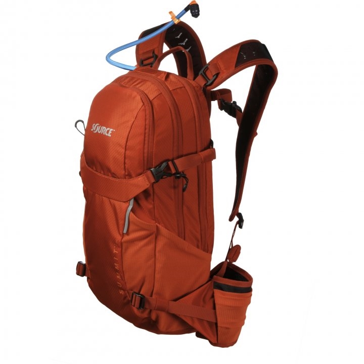 תיק רכיבה מקצועי שלוקר שורש | 3 ל’ מים + 12 ל’ אחסון | Summit כתום צ'ילי