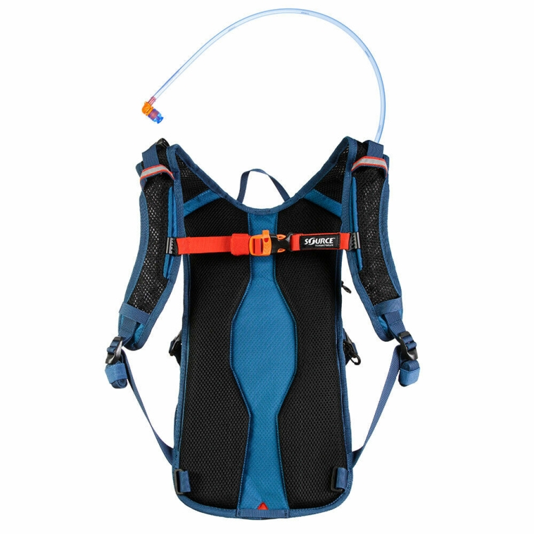 תיק טיולים ורכיבה כולל שלוקר שורש | 8/12 ליטר | Fuse כחול אטלנטי/פיאסטה