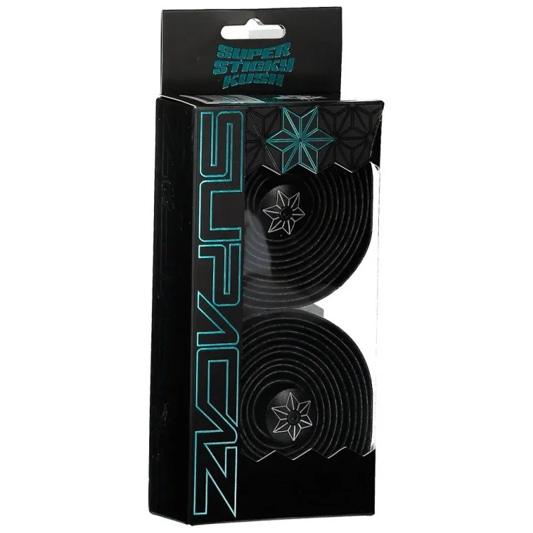 סרט כידון לאופני כביש Super Sticky Kush Tape Classic Blk/Ano Blk Plugs