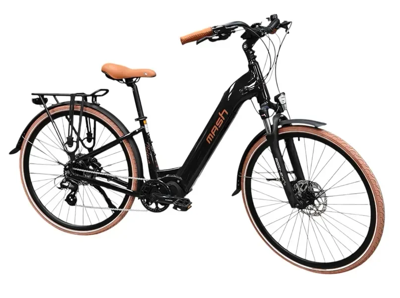 אופני עיר חשמליים שחור Raleigh Mash, S