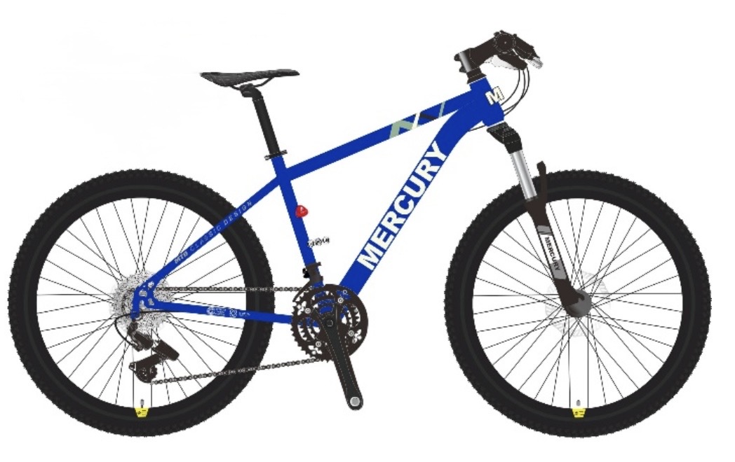 אופני הרים זנב קשיח כחול "MERCURY 27.5"-14