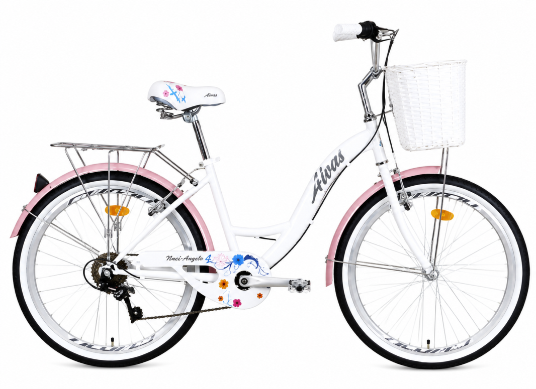 אופני עיר לבן/ורוד ALVAS 26" LADY BIKE
