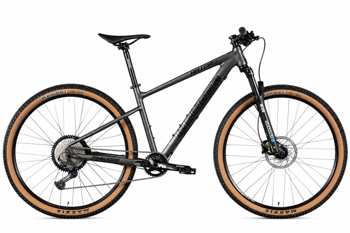 אופני הרים זנב קשיח אפור "PINEWOOD HELLCAT 8 27.5"X17