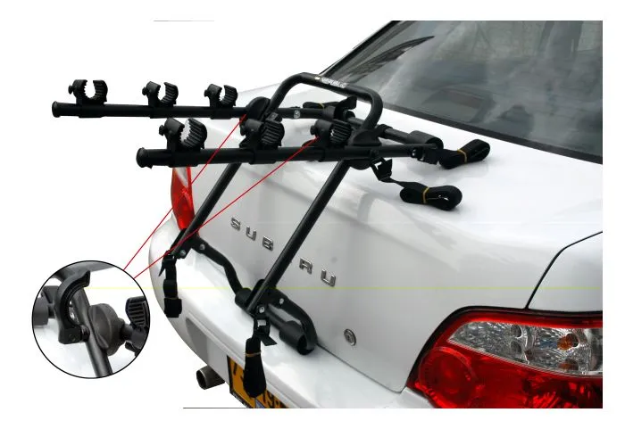 מתקן אופניים לרכב BNB - לשלושה זוגות אופניים, פתיחה מהירה