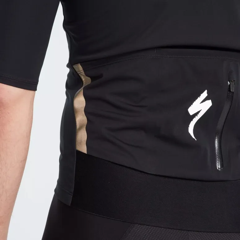 חולצת שרוולים קצרים עמידה במים ורוח SL PRO RAIN JERSEY SS MEN BLK XL