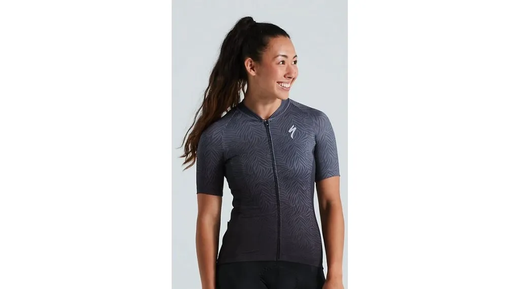 JERSEY XL חולצת נשים שרוולים קצרים בצבע אפור/שחור