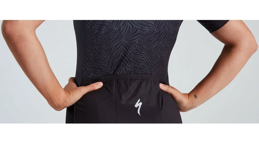 JERSEY XL חולצת נשים שרוולים קצרים בצבע אפור/שחור