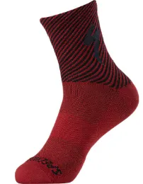 גרביים לרכיבה בינוניות Soft air mid logo sock stripe