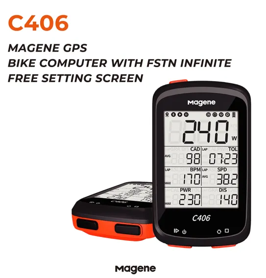 מחשבון רכיבה C406 כתום Gps Smart Bike Computer