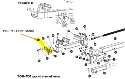 #1966 ידית לזרוע CLAMP HNDLE 100-7X