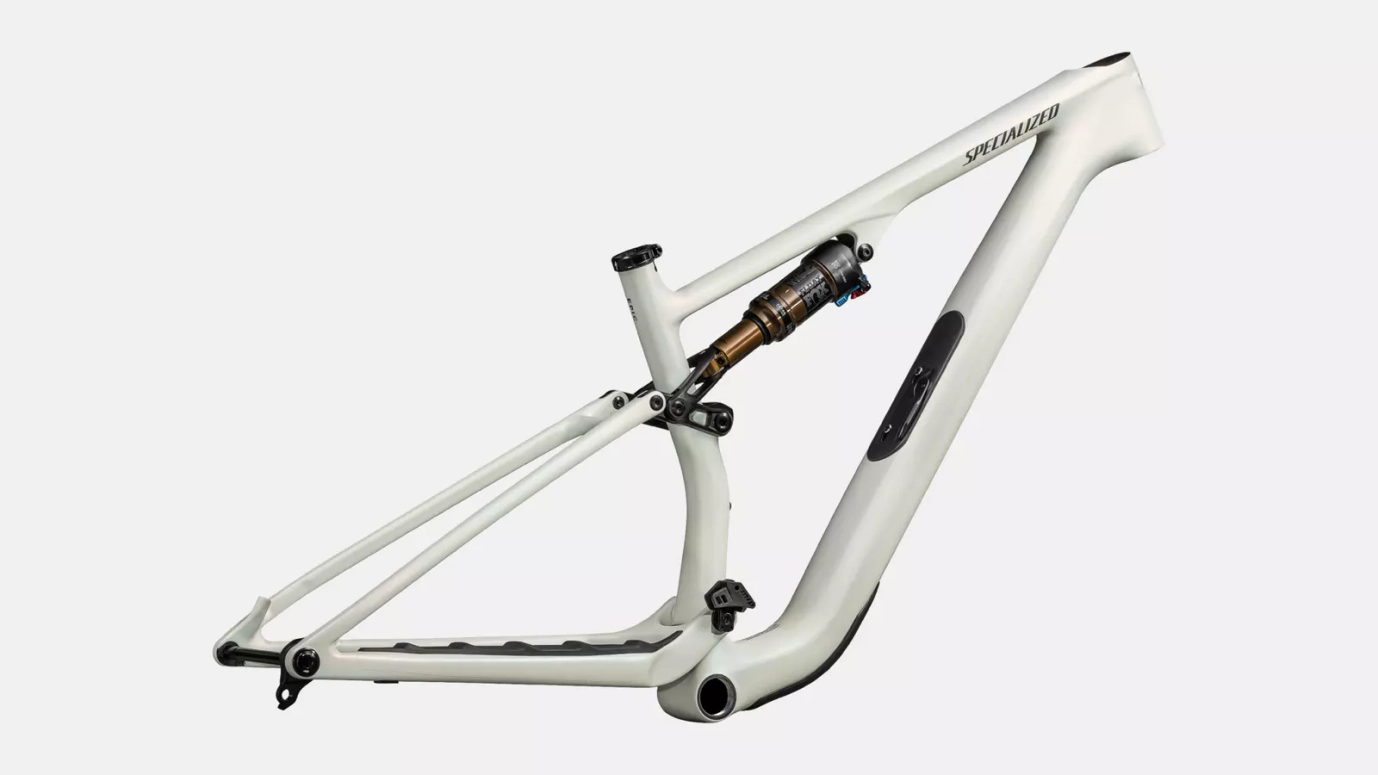 שילדת הרים שיכוך מלא Epic 8 Evo Pro Frameset Satin White Fog Tint/Smoke M