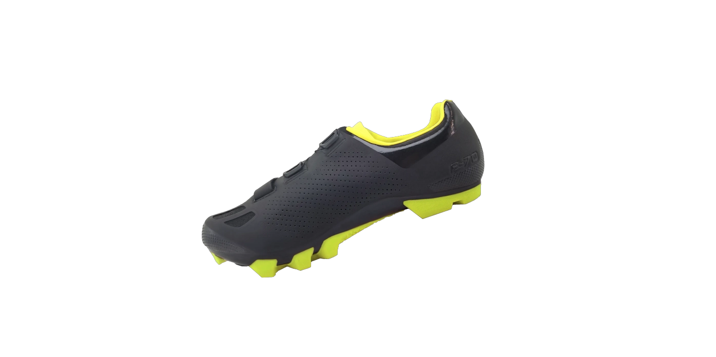 נעלי רכיבת הרים וספינינג שחור/צהוב F70 41