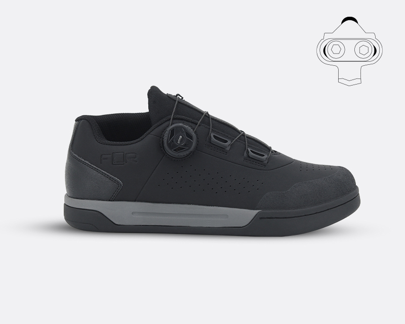 נעלי רכיבת הרים וספינינג שחור Congo Pro Dial Clipless SPD 40