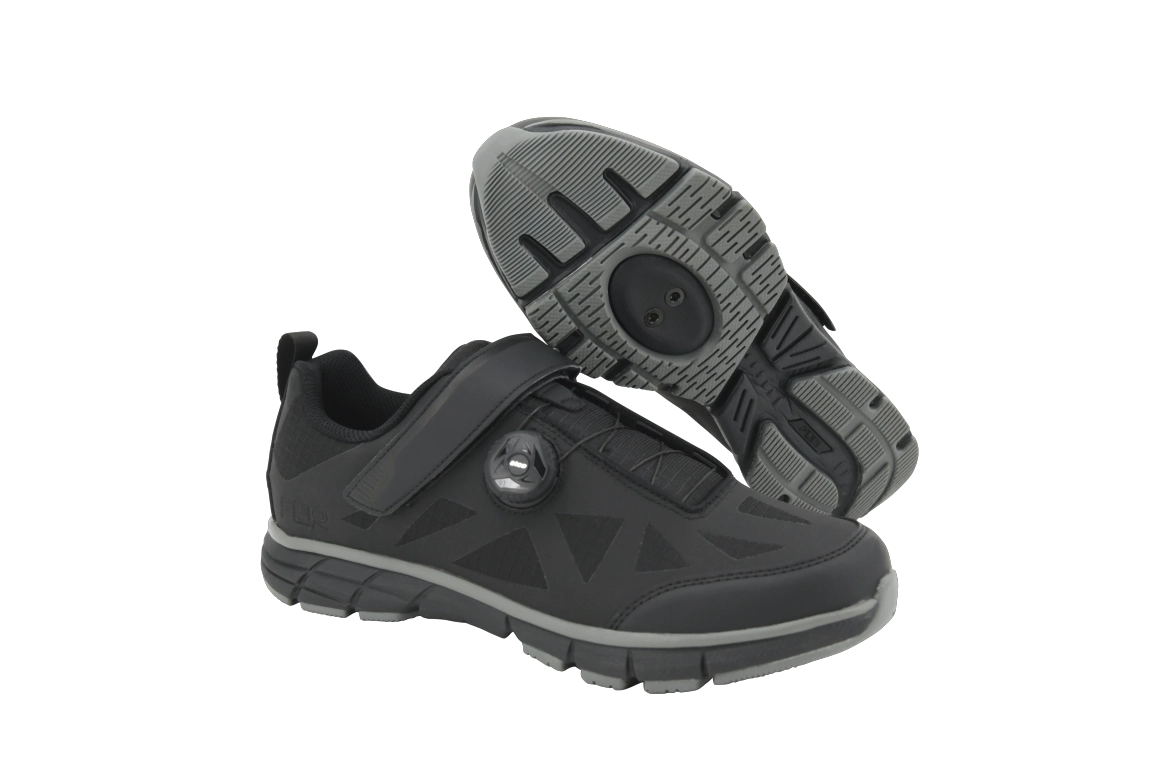 נעלי רכיבת עיר וספינינג שחור ENERGY PRO DIAL 42