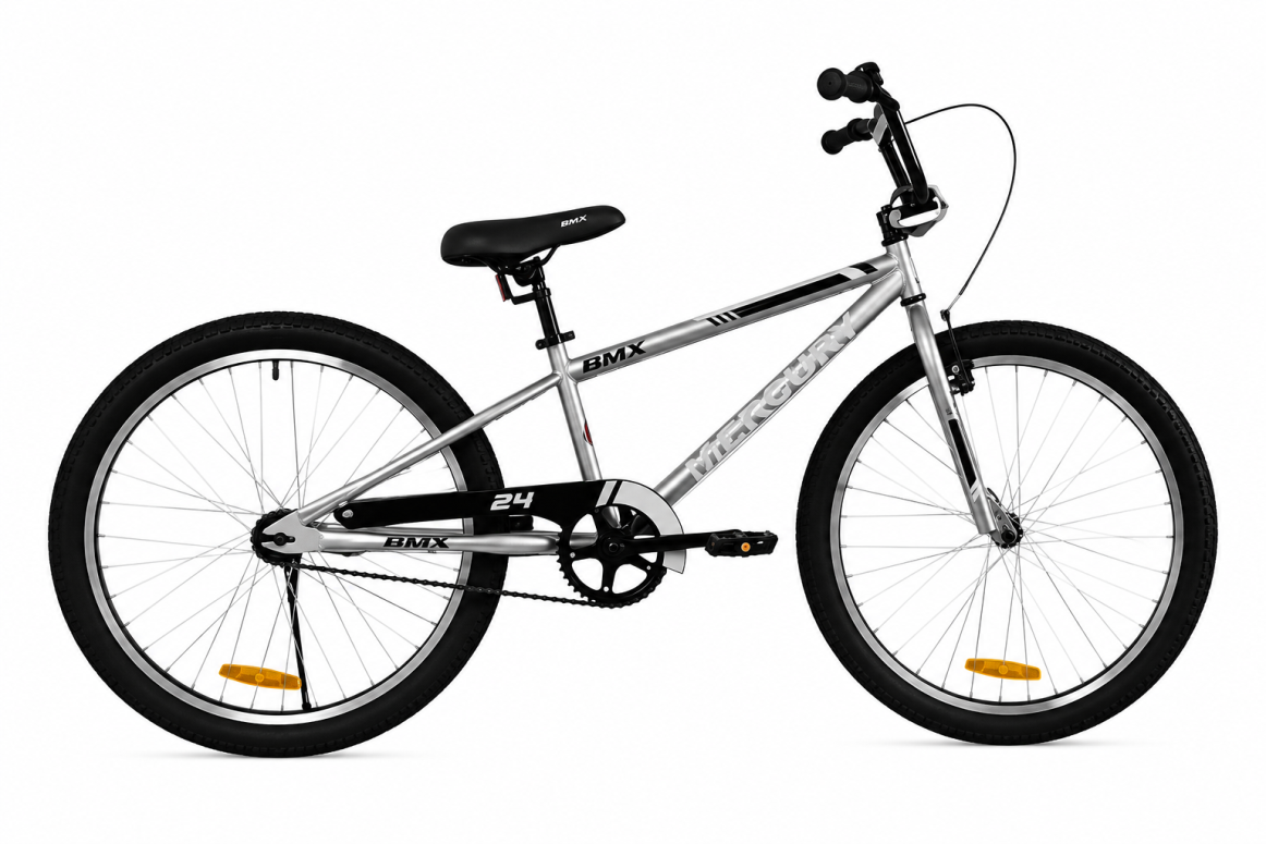 אופניים לילדים כסף Bmx Mercury 24"