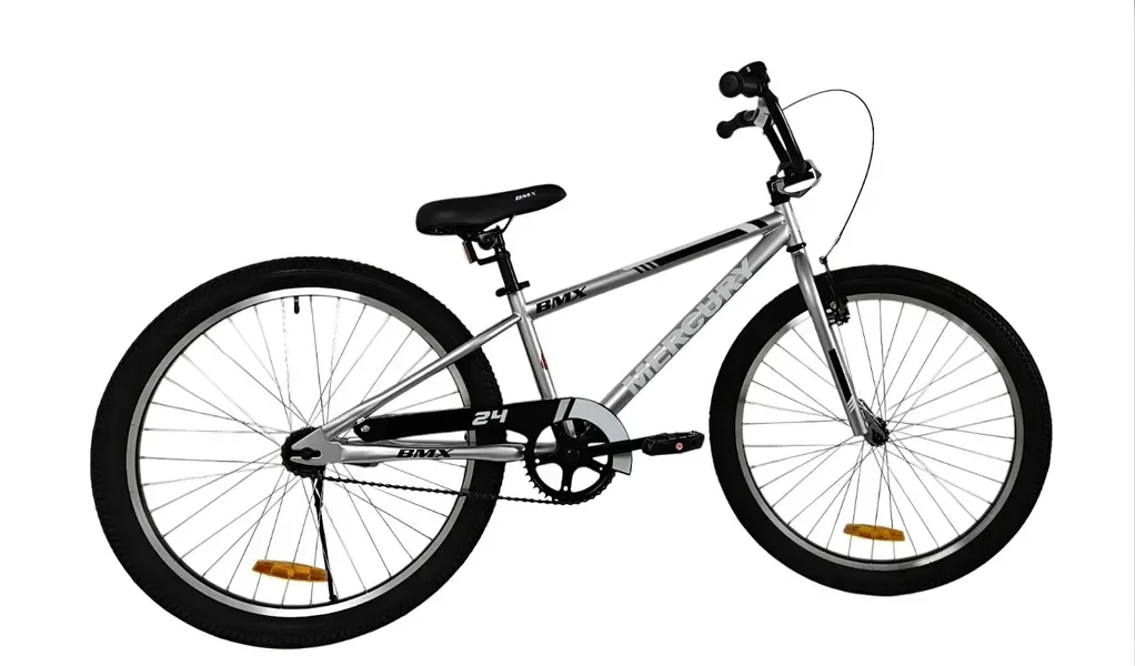 אופניים לילדים כסף Bmx Mercury 24"