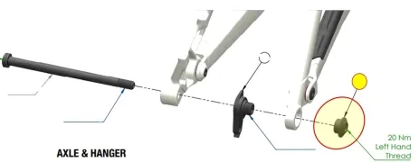 אום לאוזן מתאים ל SIGHT VLT HANGER RT TA 12MM MOUNT NUT