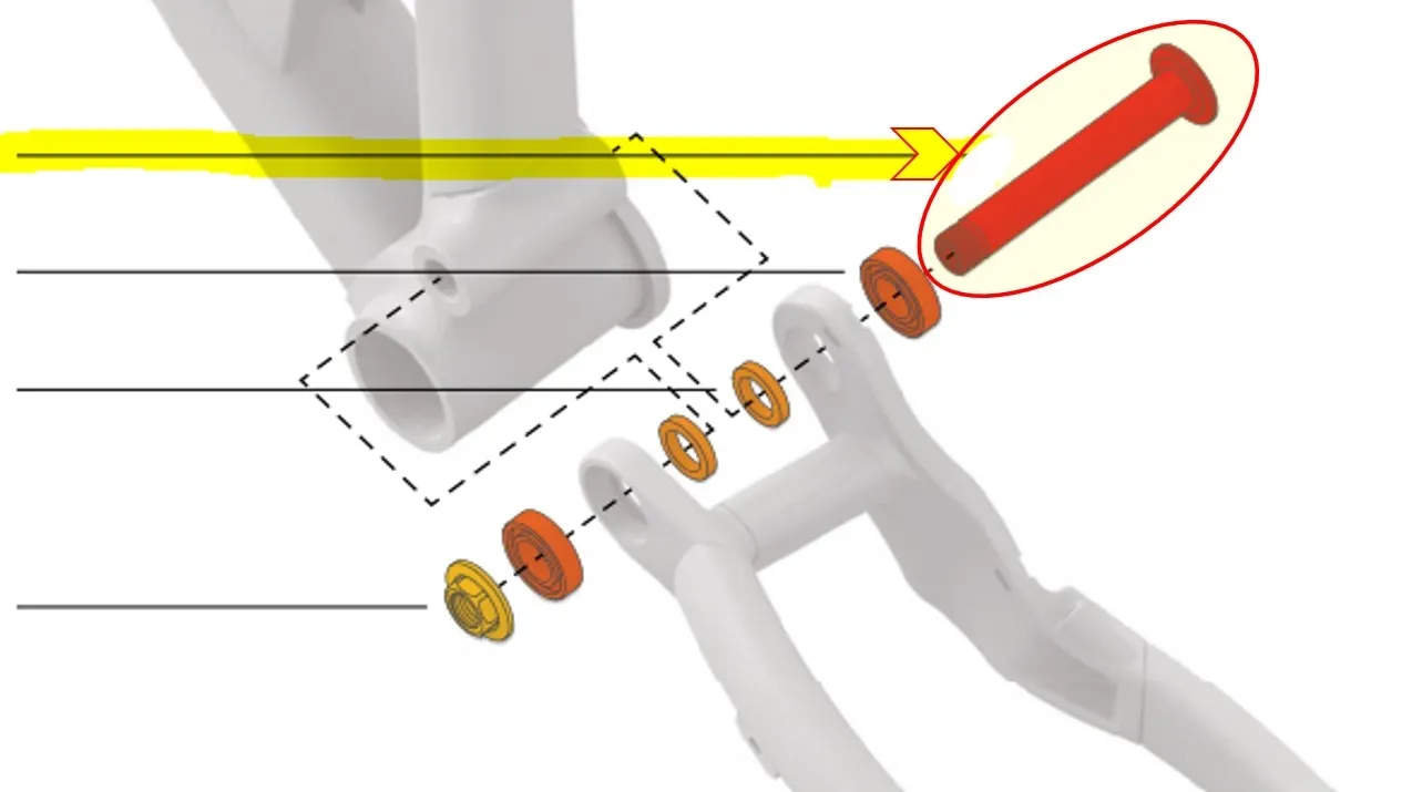 בורג Shaft l82.5 m12x1.25 hex5