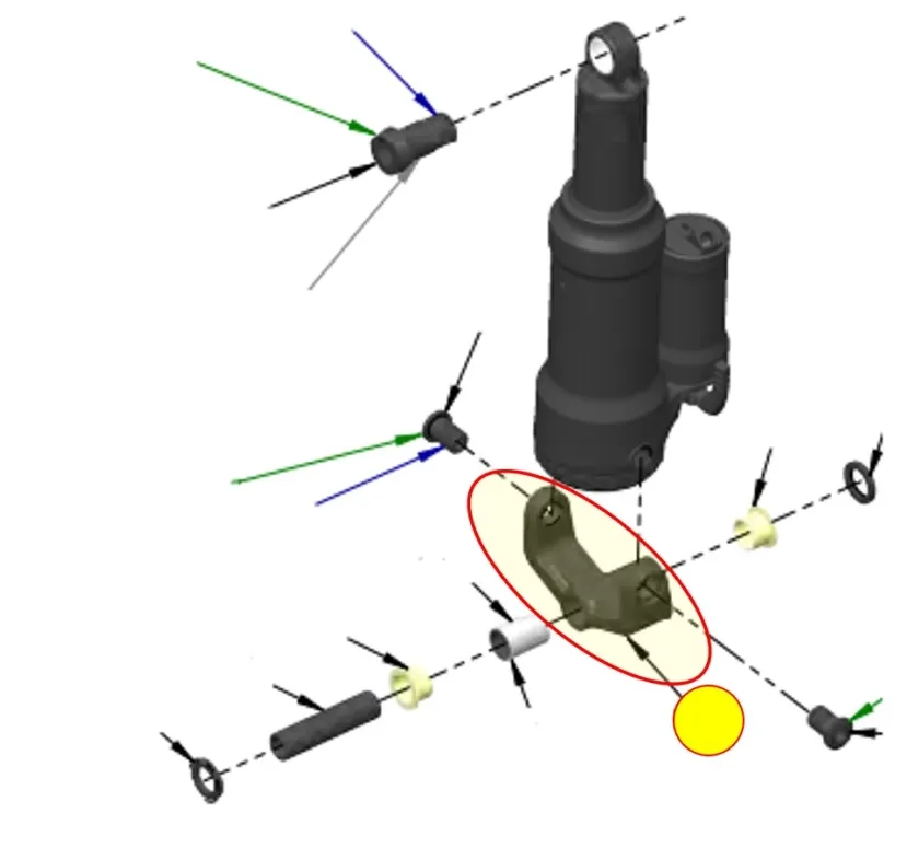 Lower shock extension s vlt