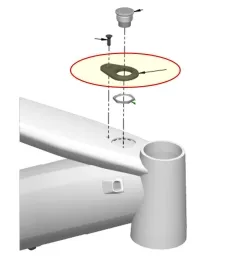 Toptube power button housing