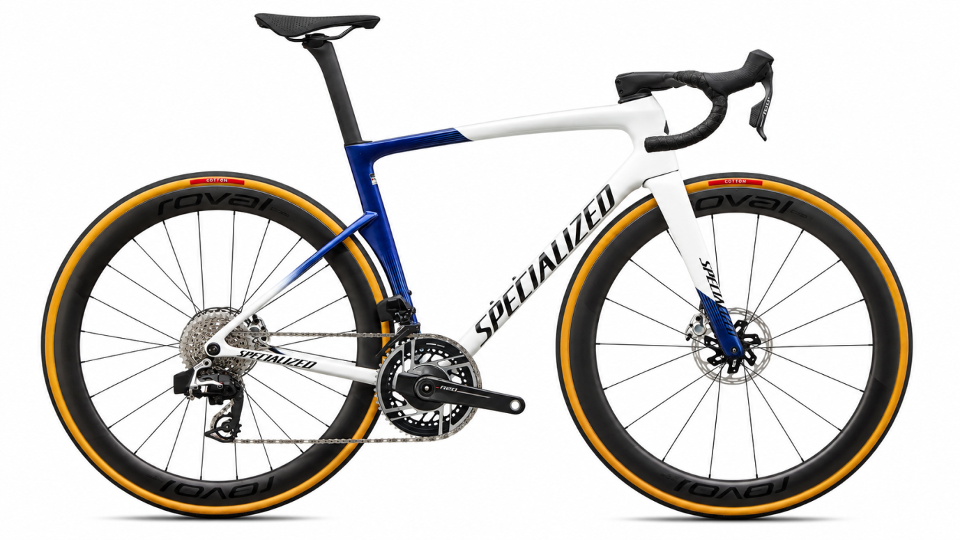 אופני כביש TARMAC SL9 S-LEVEL AXS WHT/MAJBLUMET/METOBSD 52
