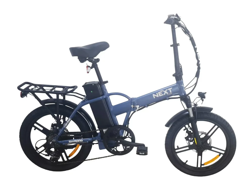 אופניים עיר חשמליים כחול בולם קדמי Next 3.0