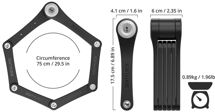 מנעול Foldylock Mini 75 cm