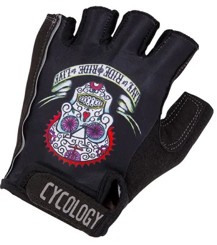 Cycology day of the living Sgloves M כפפות רכיבה קצרות מידה