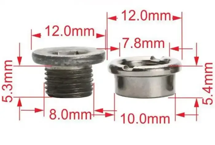 S17 - בורג ואום לאוזן   NB8-Grey standard nut&bolt set for derailleur hanger