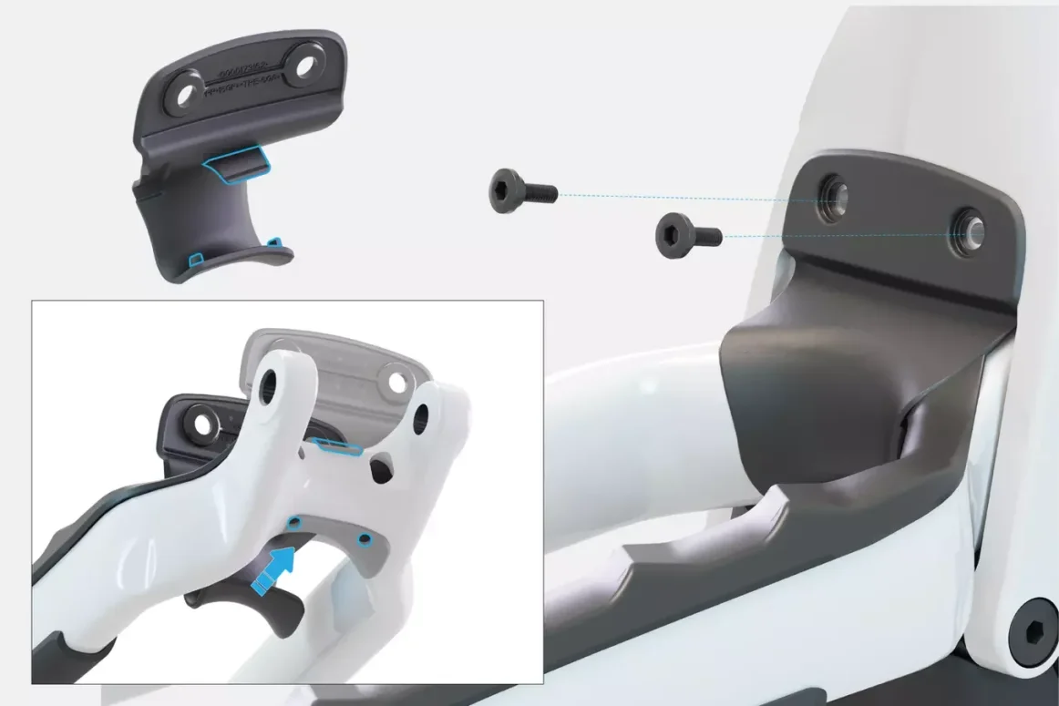 מוביל כבל חלל מנוע CSP MY25 LEVO 4, CHAINSTAY MUD FLAP KIT, W/ BOLTS