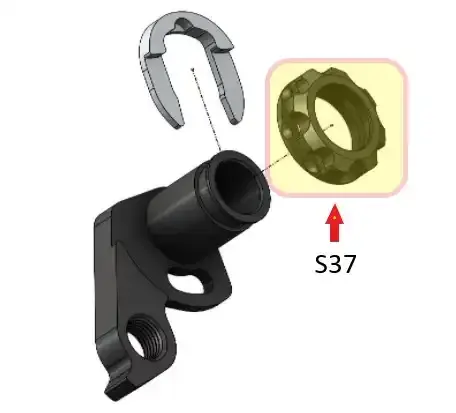 S37 - טבעת נעילה לאוזן Lockring for D797