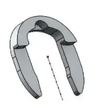 S38 - תפס נעילה לאוזן 15mm Aluminum Shaft C Clip For D787