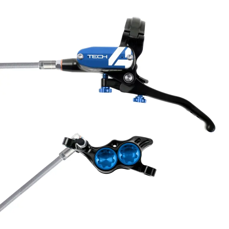 סט בלם Tech 4 E4 -  Black/Blue - BRAIDED -R/H