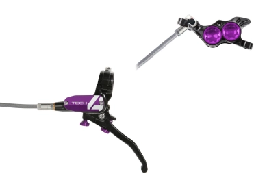 סט בלם Tech 4 E4 - No Rotor - Black/Purple - Braided-Rh