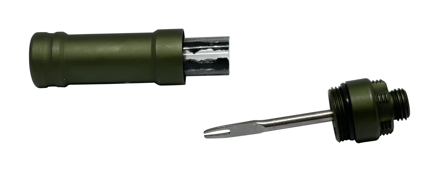 ערכת מיני לתיקון צמיג טיובלס בצבע ירוק עם אפשרות הברגה למתן CO2