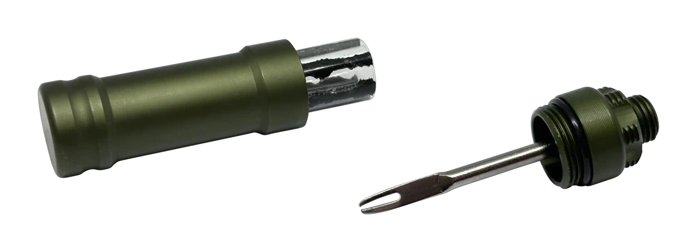 ערכת מיני לתיקון צמיג טיובלס בצבע ירוק עם אפשרות הברגה למתן CO2