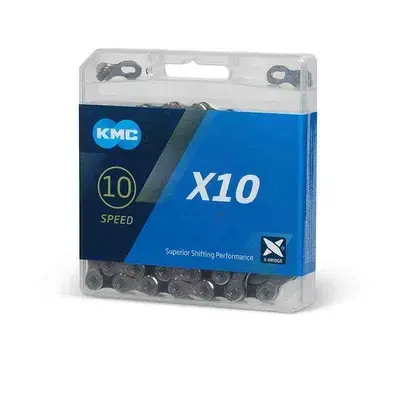 שרשרת KMC X10 SILVER BLACK